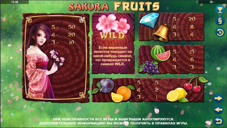 характеристики игрового автомата