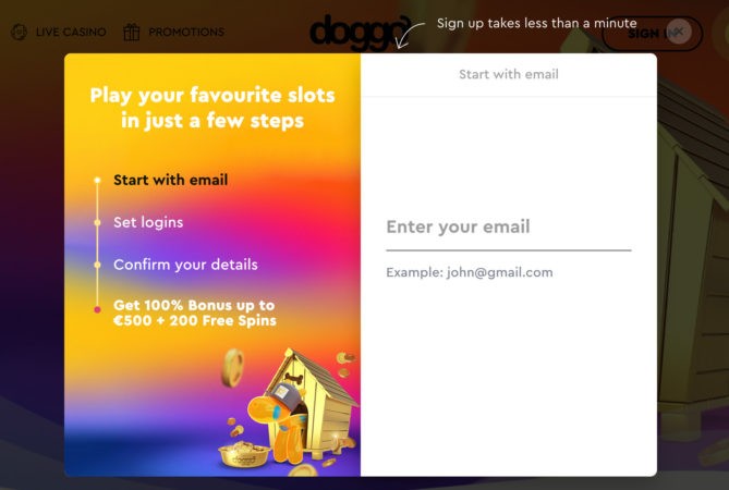 Doggo регистрация