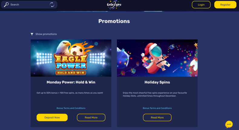 Galaxyno бонусы