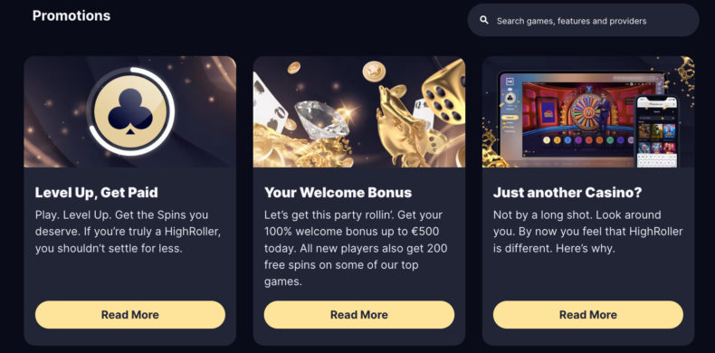 High Roller бонусы