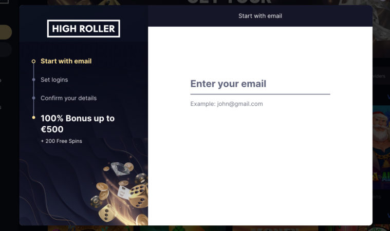 High Roller регистрация