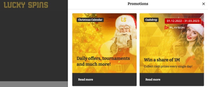 LuckySpins бонусы