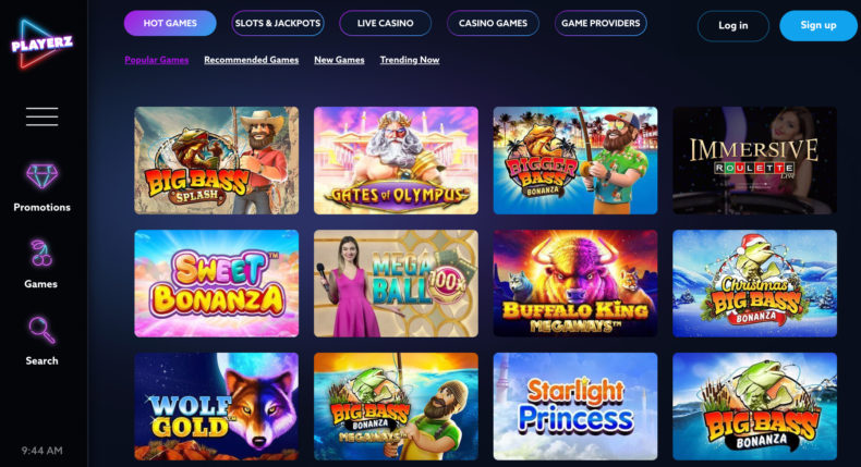 Playerz Casino игры