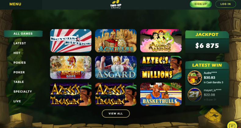 Two Up Casino игры