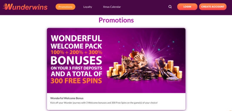 Wunder Wins промо