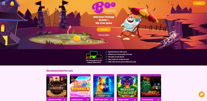 Сайт казино Boo
