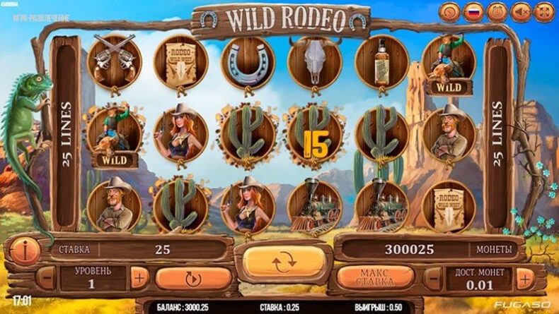 Комбо слота Wild Rodeo