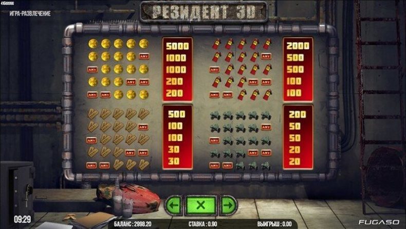 Символы слота Resident 3D