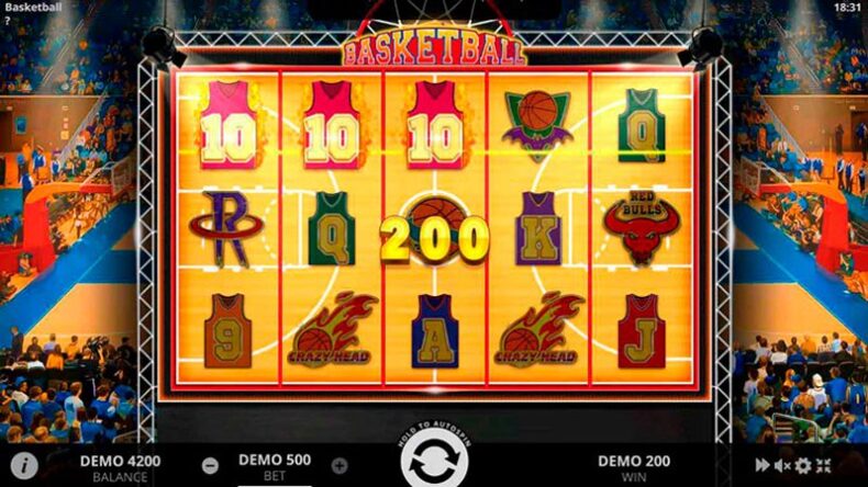 Выигрыш слота Basketball