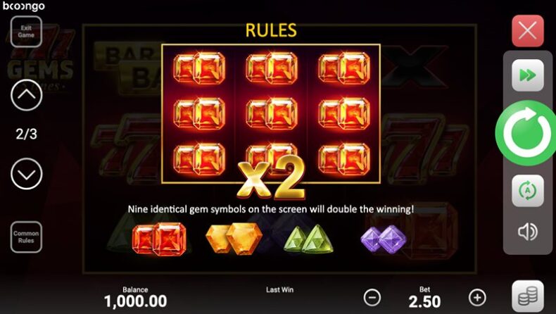 Бонус слота 777 Gems