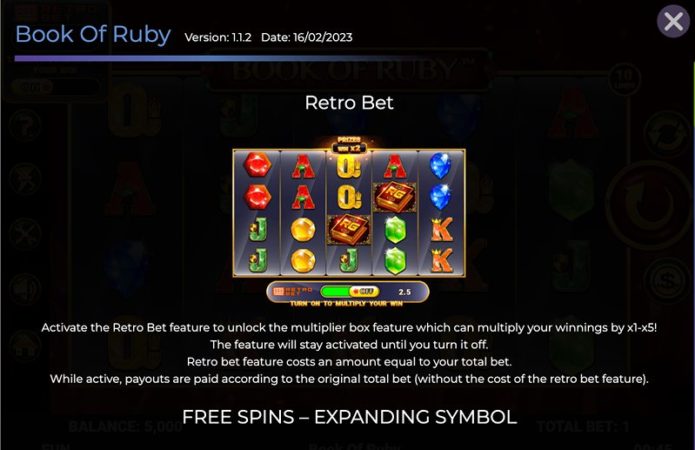 Бонусы слота Book Of Ruby