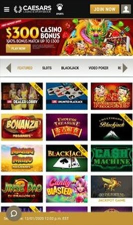 Мобверсия казино Caesars