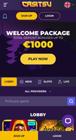 Мобверсия казино Casitsu