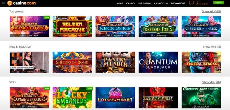 Слоты казино Casino Com