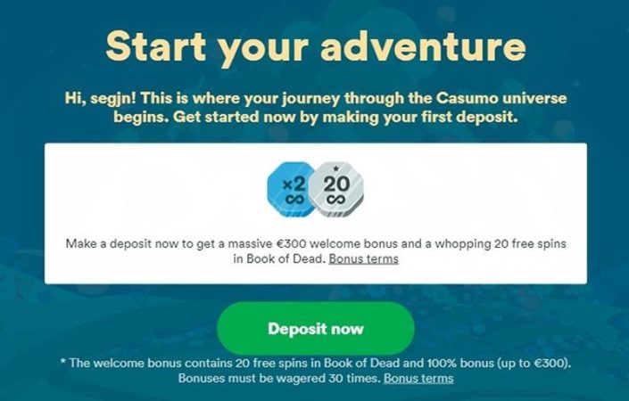 Бонус казино Casumo