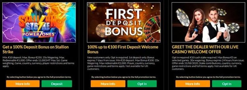 Бонусы казино Eurogrand