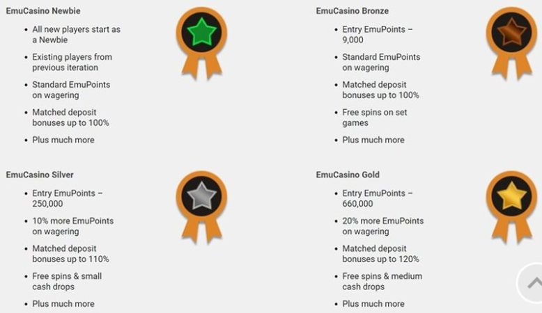 Программа лояльности казино Emu