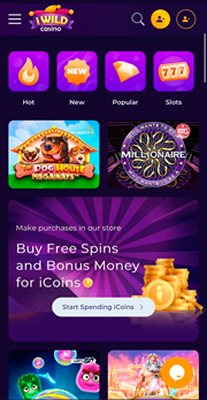 Мобверсия казино IWild