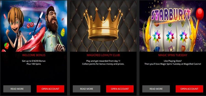 Бонусы казино Magic Red