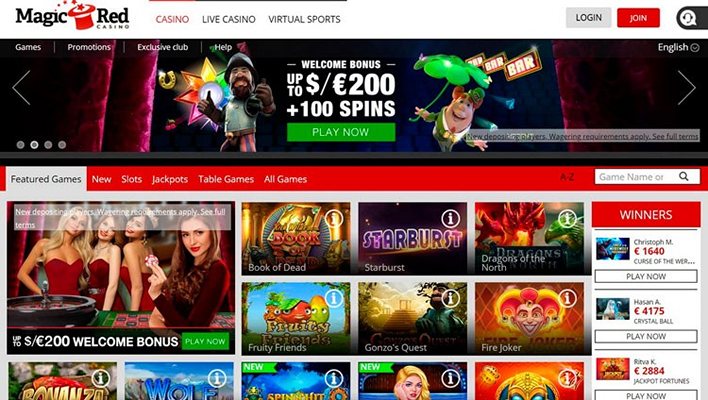 Сайт казино Magic Red