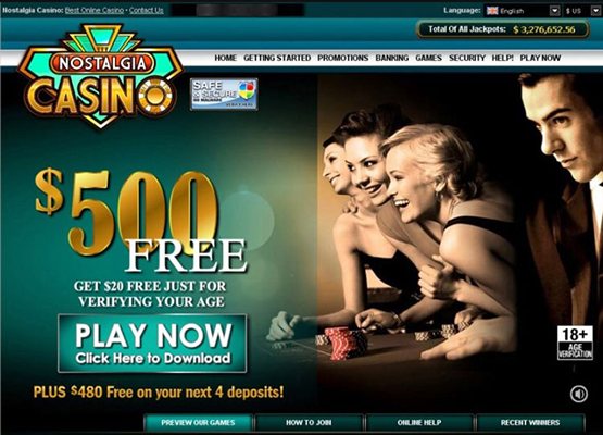 Сайт казино Nostalgia