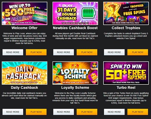 Бонусы казино Play Leon