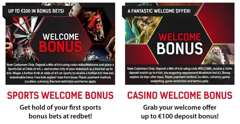 Бонусы казино Redbet