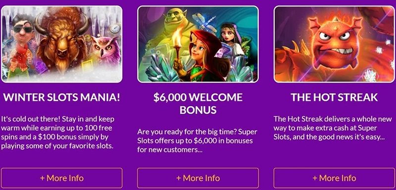 Бонусы казино SuperSlots Ag