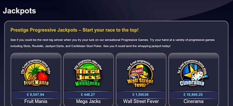 Джекпот казино Prestige