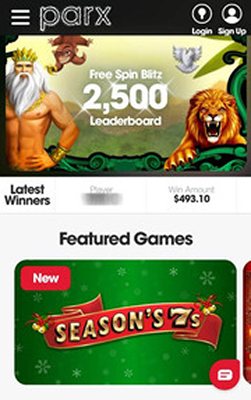 Мобверсия казино Parx