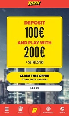 Мобверсия казино Rizk