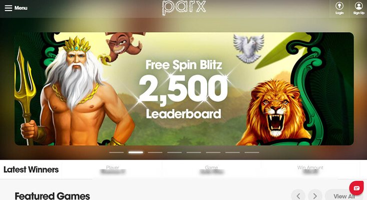 Сайт казино Parx