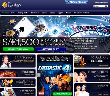 Сайт казино Prestige
