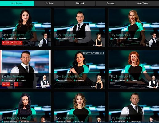 Лайв игры казино Sky