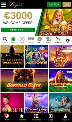 Мобверсия казино Tropez