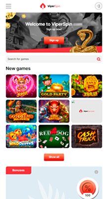 Мобверсия казино ViperSpin
